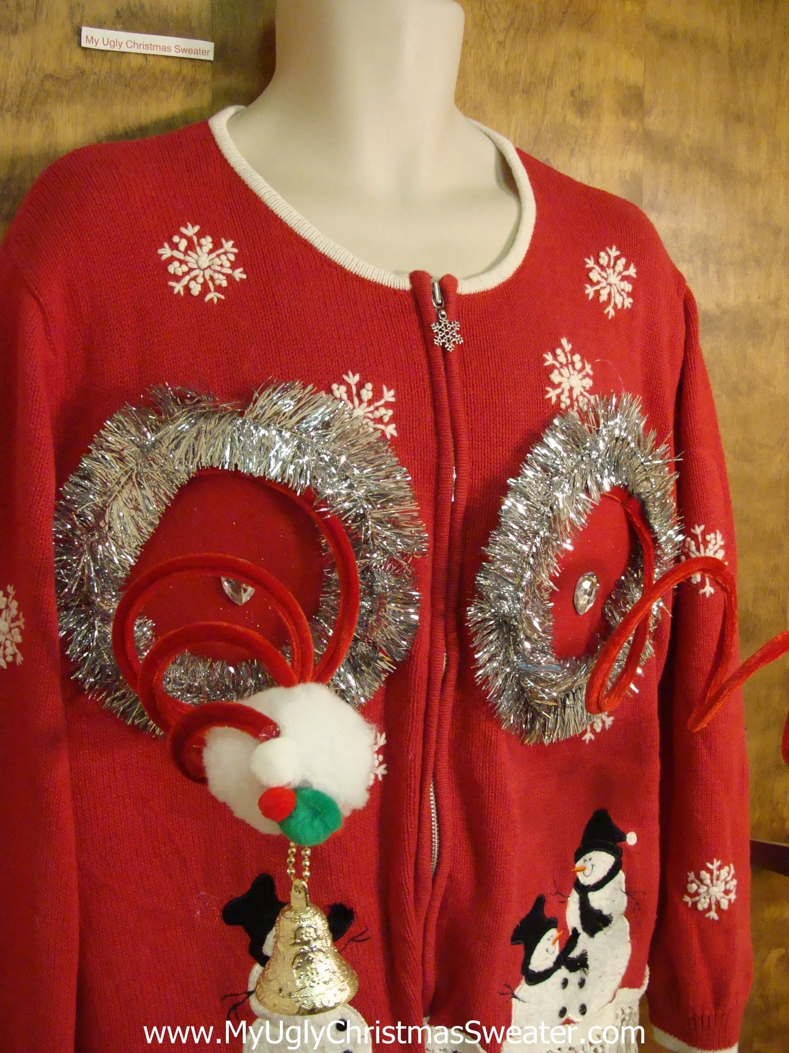 Snowmen Friends Red Naughty Ugly Christmas Sweater