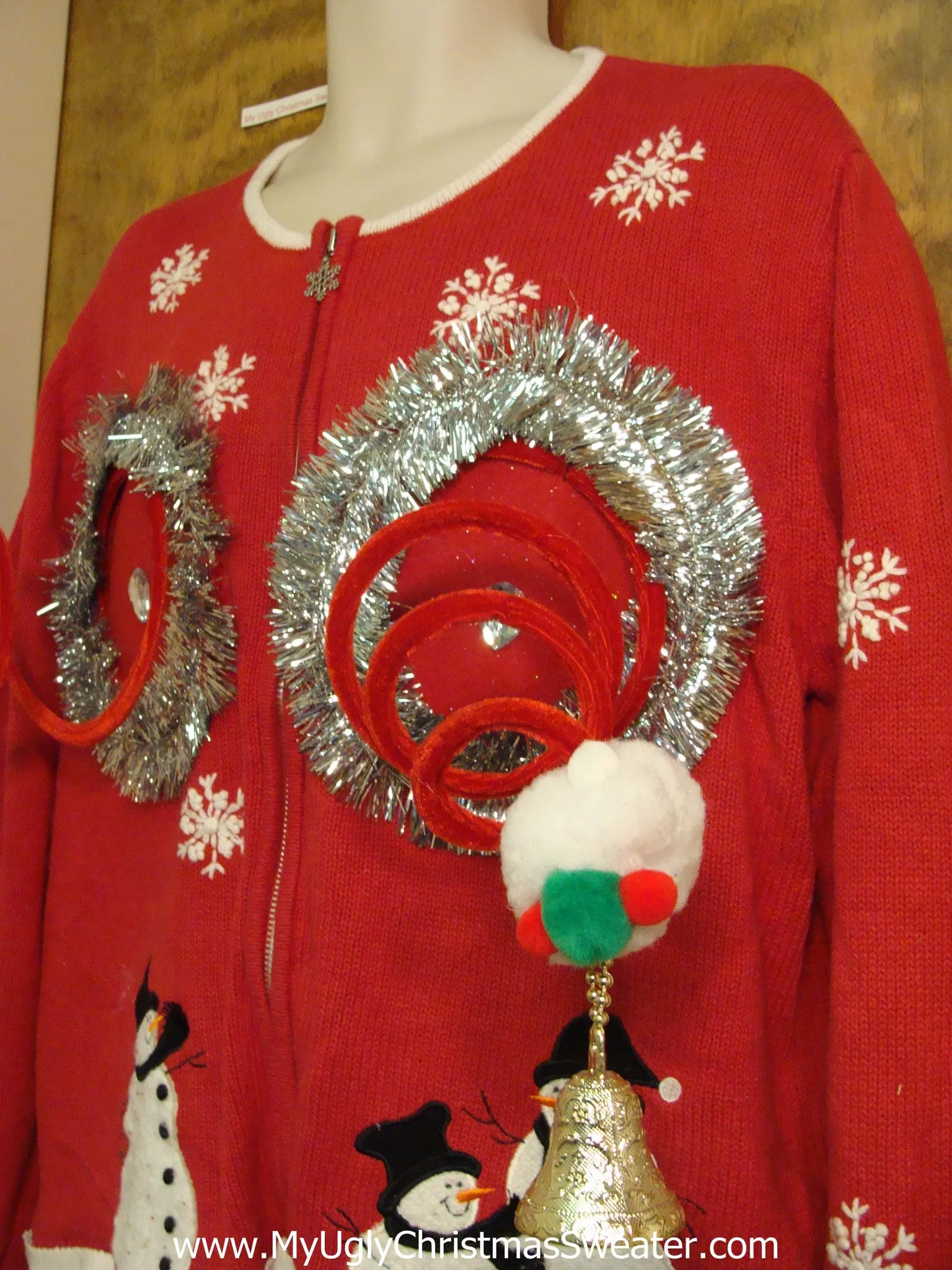 Snowmen Friends Red Naughty Ugly Christmas Sweater