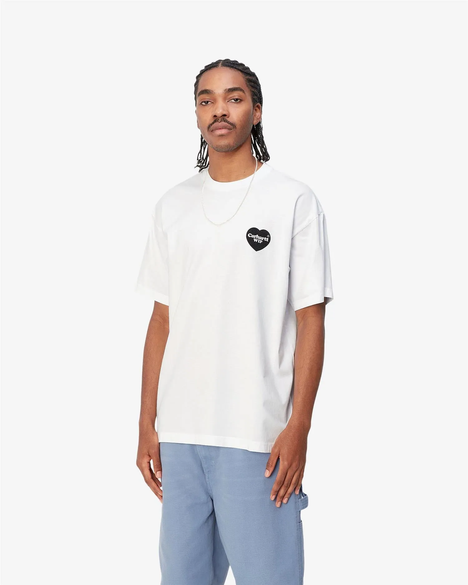 S/S HEART BANDANA T-SHIRT - WHITE