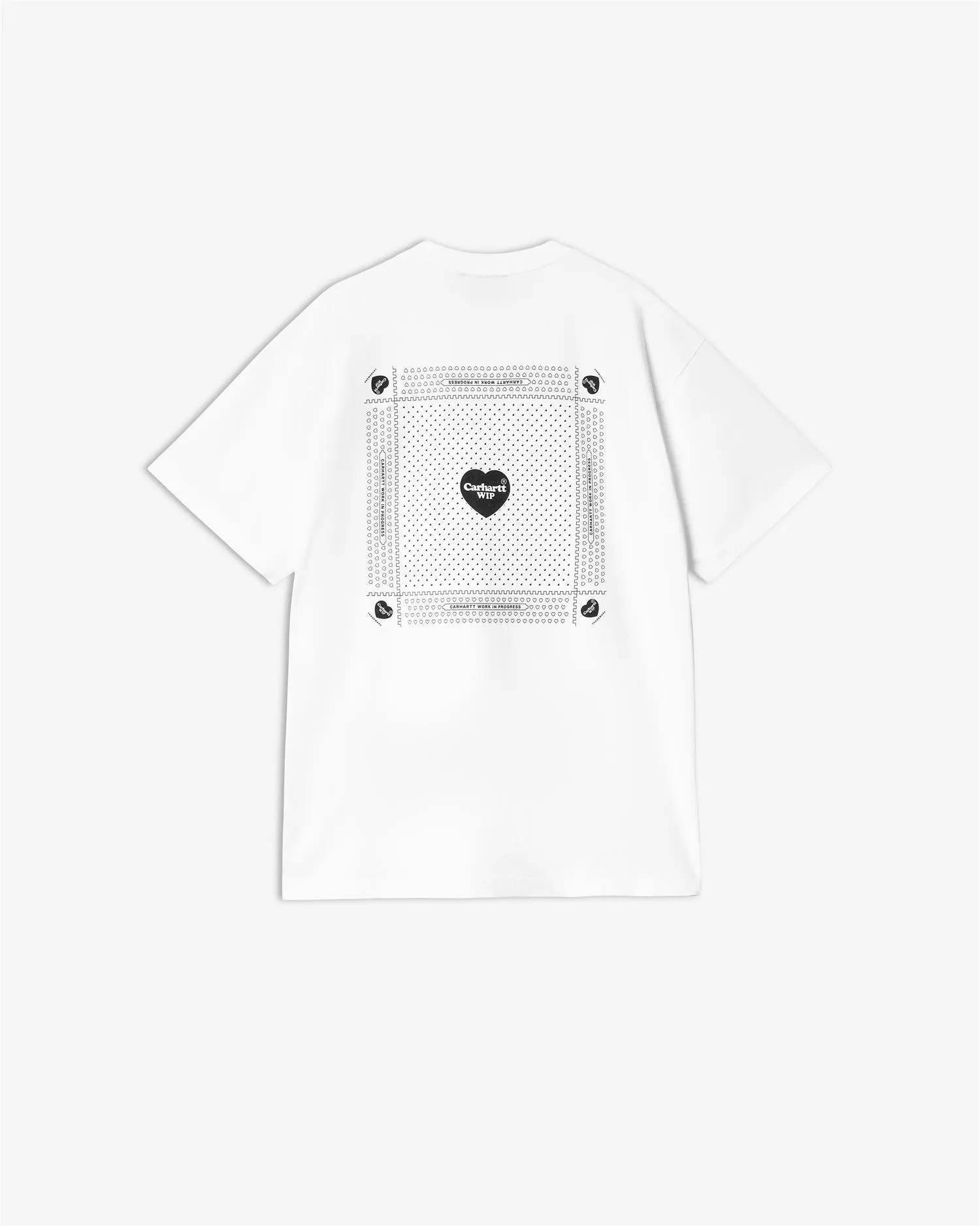 S/S HEART BANDANA T-SHIRT - WHITE
