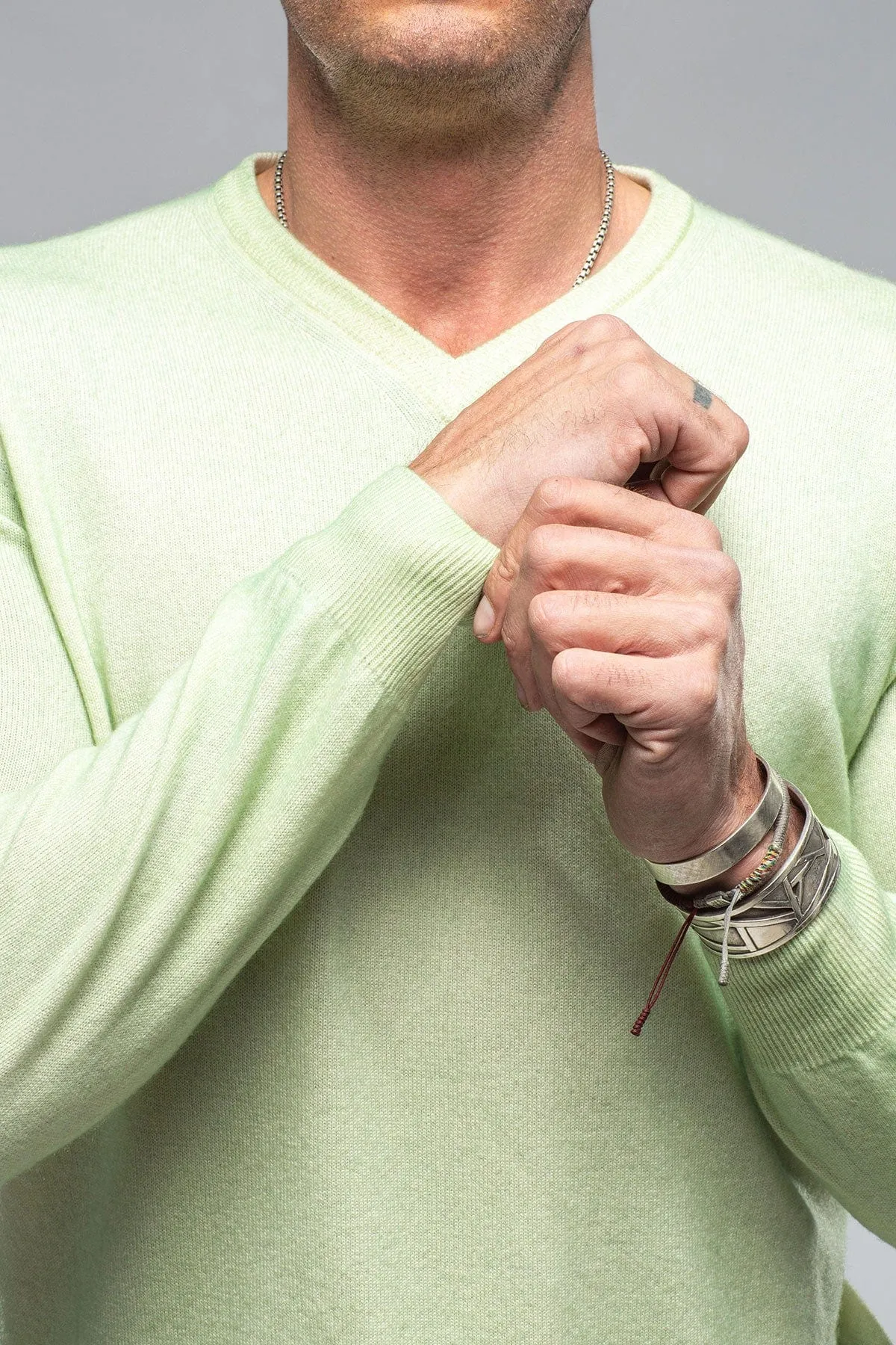 Tanzia Kid Cashmere In Lime Green