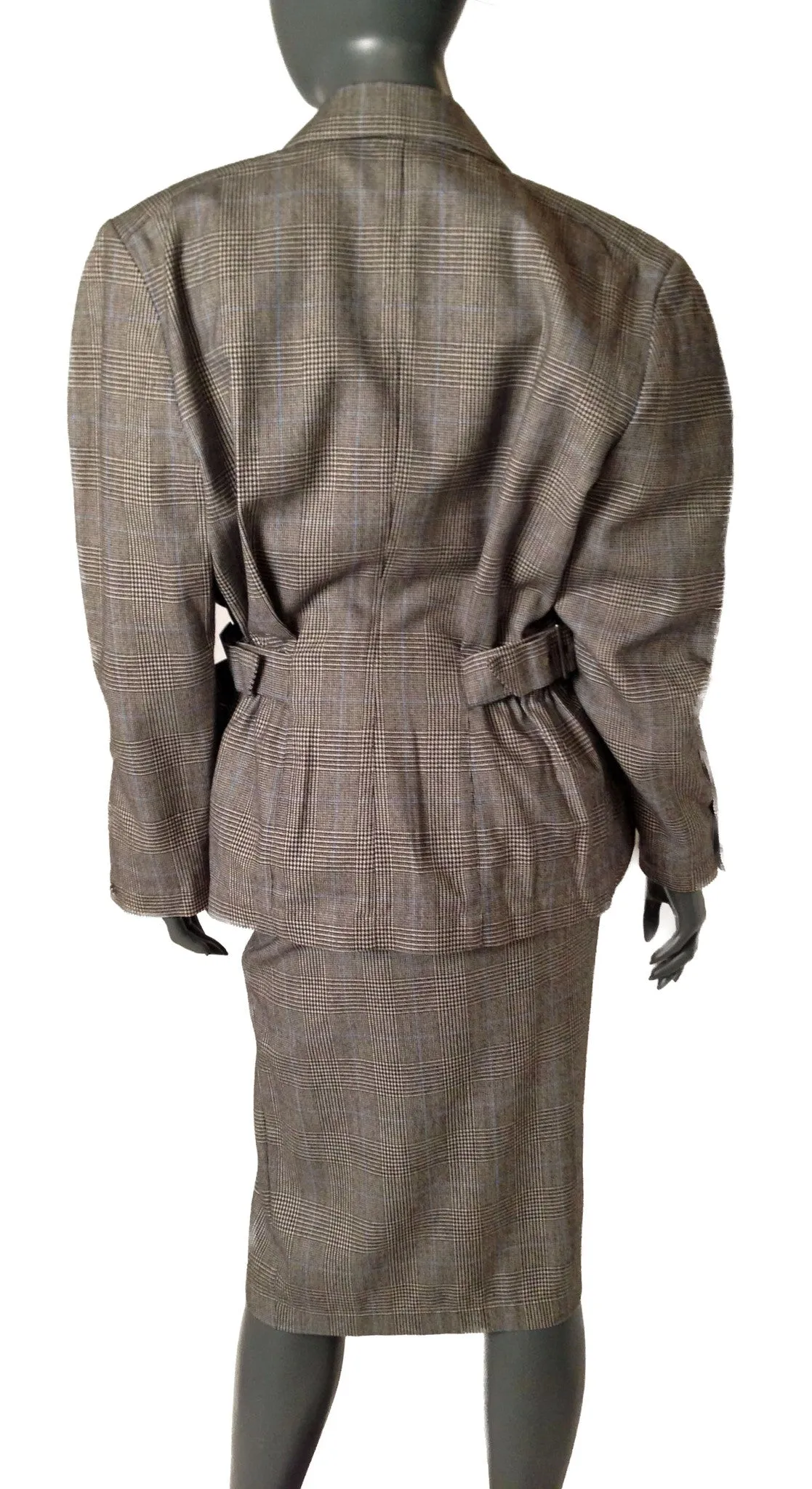 Thierry Mugler Glen Plaid Suit, 1980s