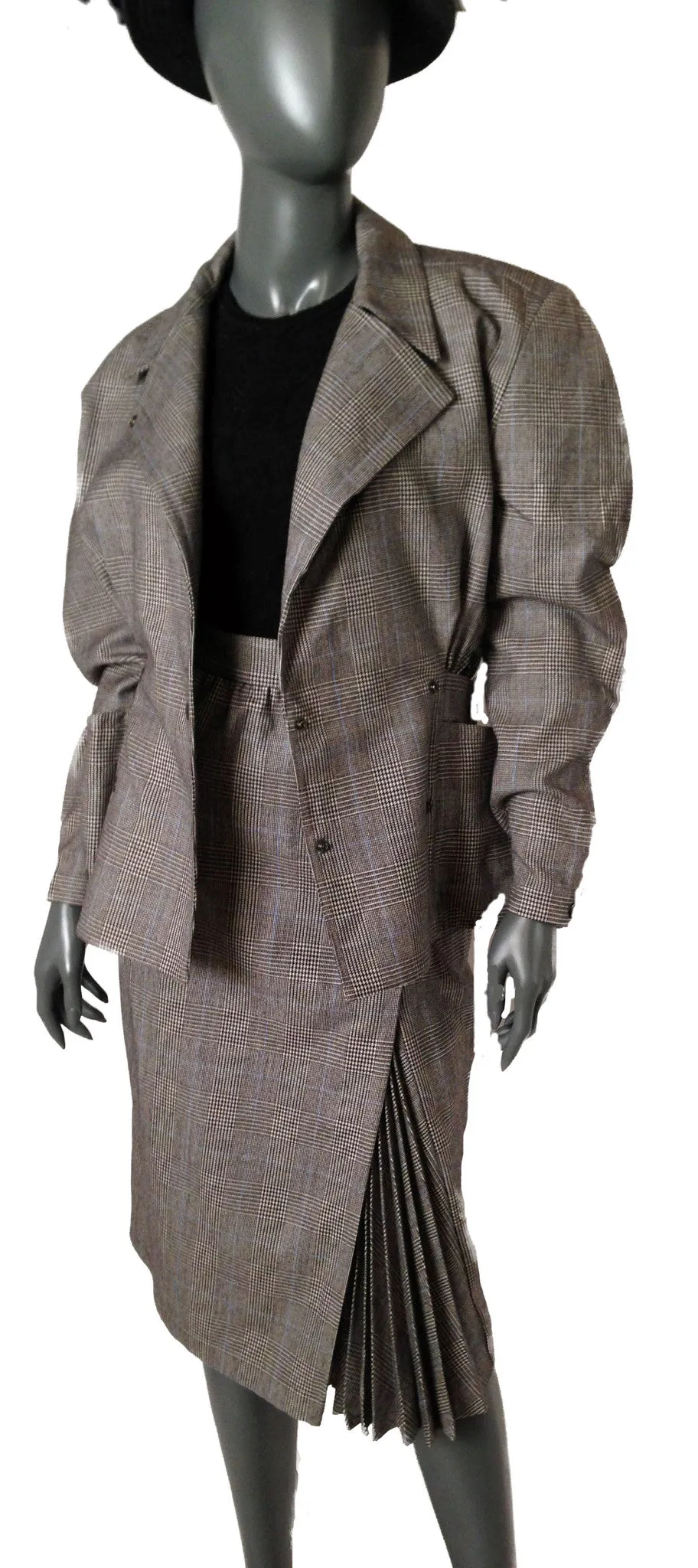 Thierry Mugler Glen Plaid Suit, 1980s