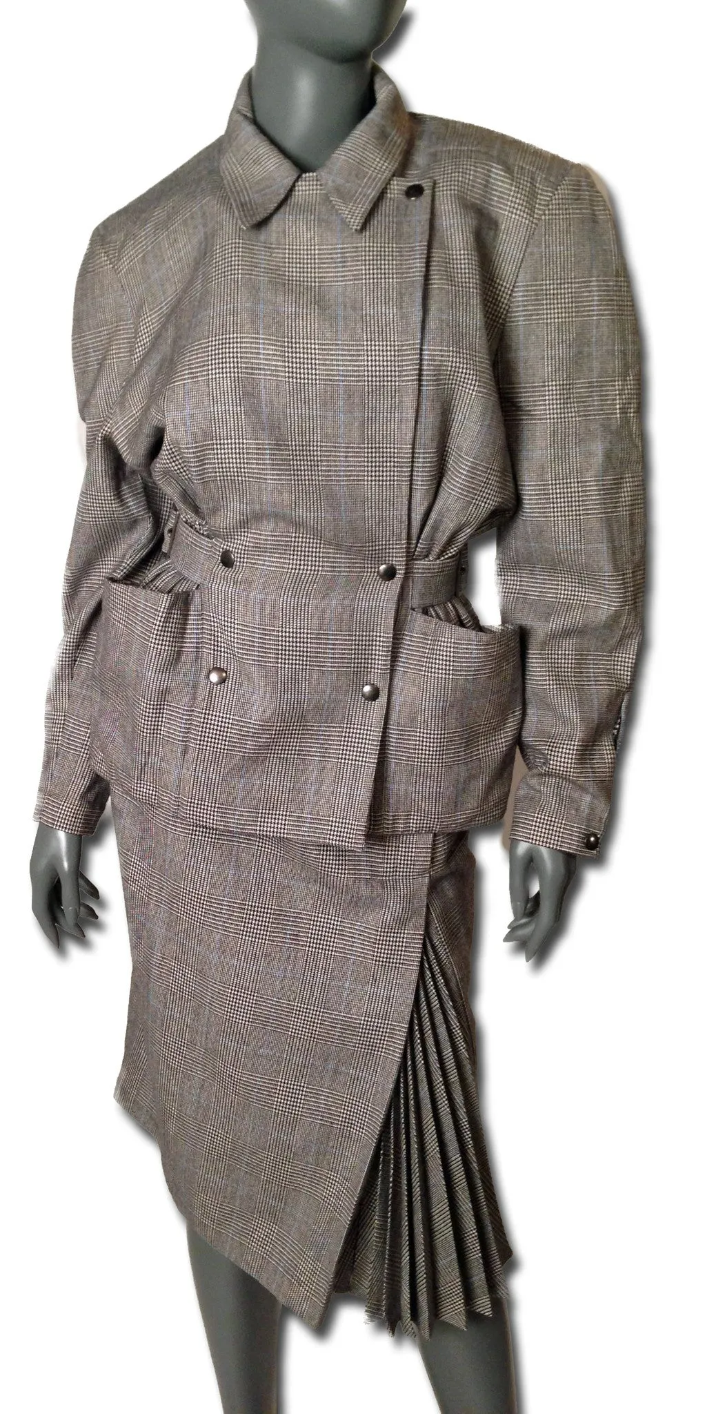 Thierry Mugler Glen Plaid Suit, 1980s