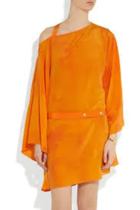 Versace - Hand Tie Dyed Medusa  Silk Long Sleeve  Short Dress with Belt - IT 42