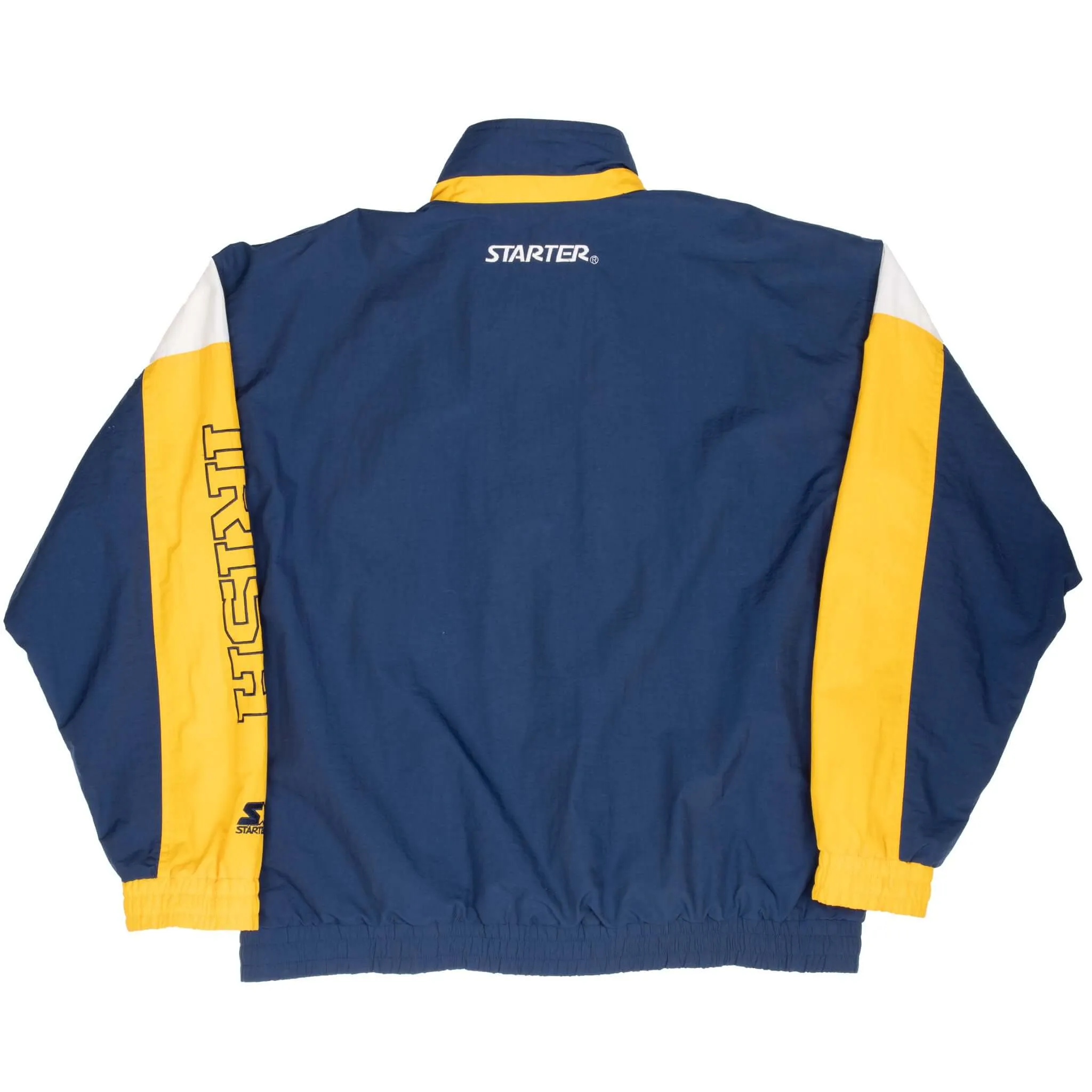 VINTAGE NCAA NOTRE DAME FIGHTING IRISH STARTER WINDBREAKER JACKET 1990S XL