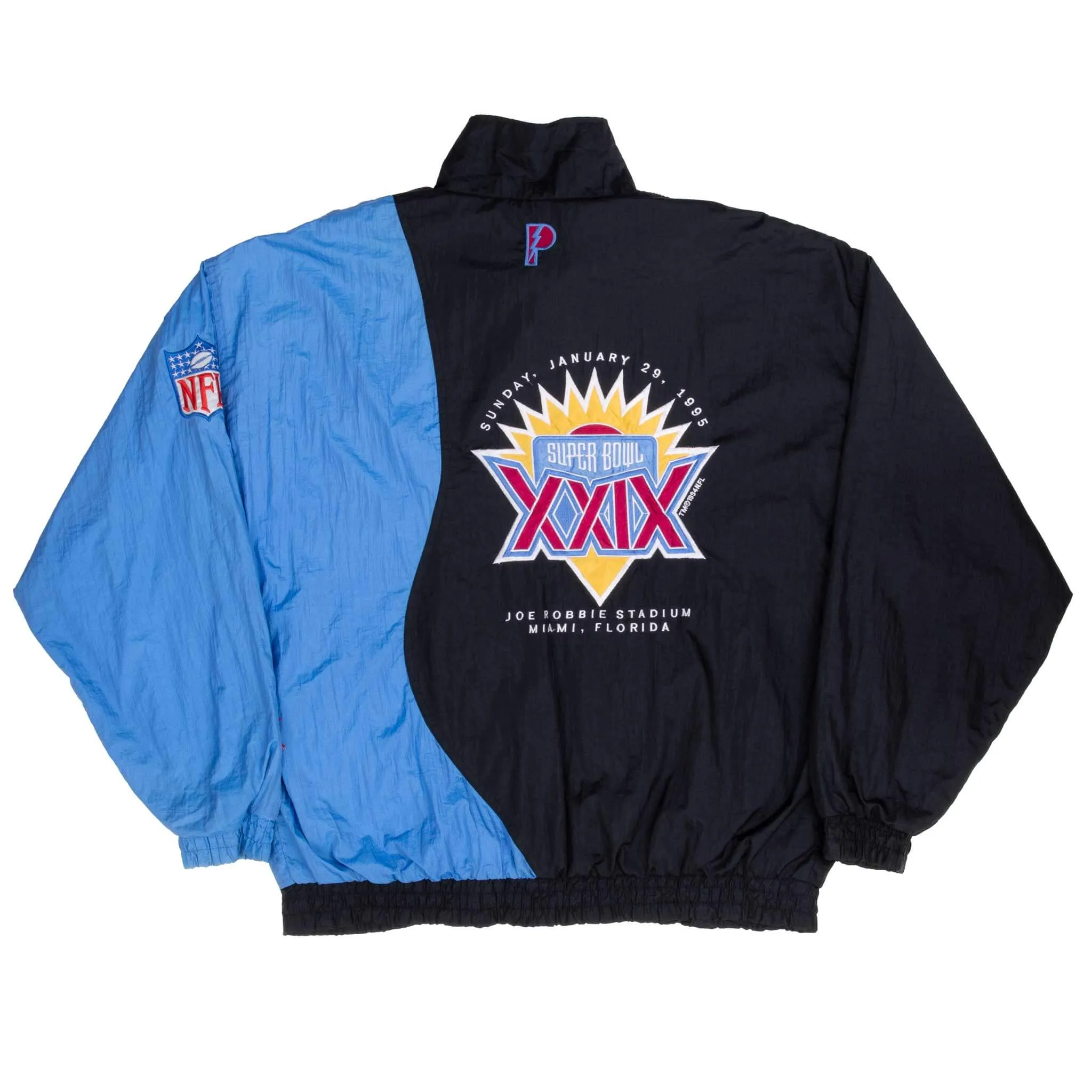VINTAGE NFL SUPER BOWL XXIX 1995 MIAMI WINDBREAKER JACKET 1995 SIZE LARGE