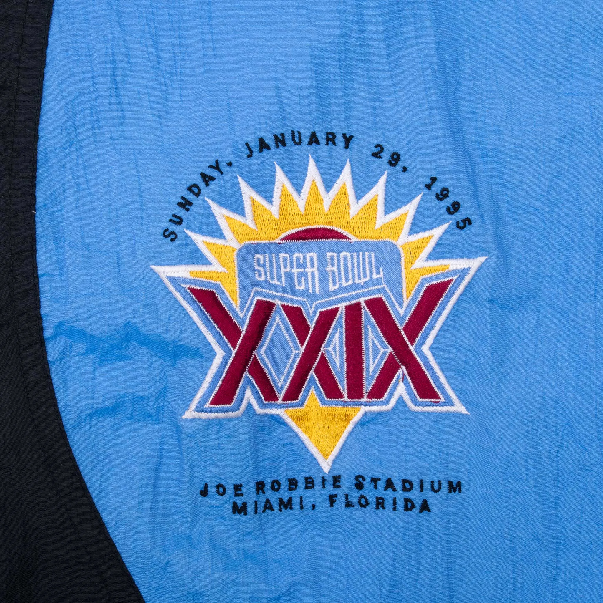 VINTAGE NFL SUPER BOWL XXIX 1995 MIAMI WINDBREAKER JACKET 1995 SIZE LARGE
