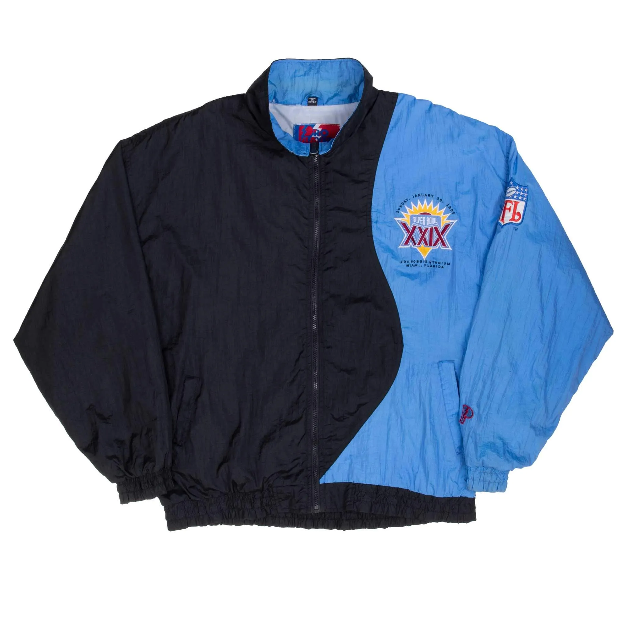 VINTAGE NFL SUPER BOWL XXIX 1995 MIAMI WINDBREAKER JACKET 1995 SIZE LARGE